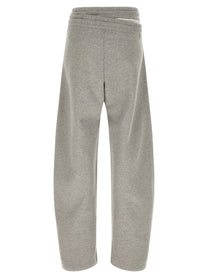 The Attico Asymmetrical Double Waist Trousers Grey