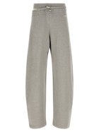 The Attico Asymmetrical Double Waist Trousers Grey