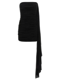 alexanderwang Asymmetrical Draped Dress Black