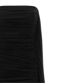 alexanderwang Asymmetrical Draped Dress Black