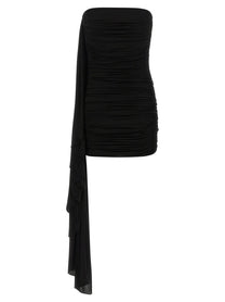 alexanderwang Asymmetrical Draped Dress Black