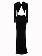 Tom Ford Women's Asymmetrical Evening Dress Black, view 3