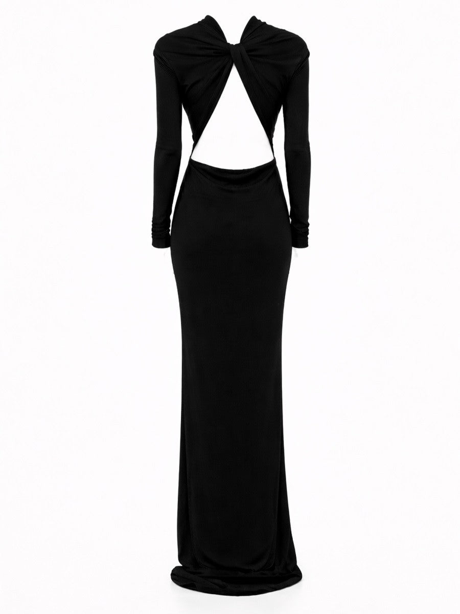 Tom Ford Women's Asymmetrical Evening Dress Black, view 3