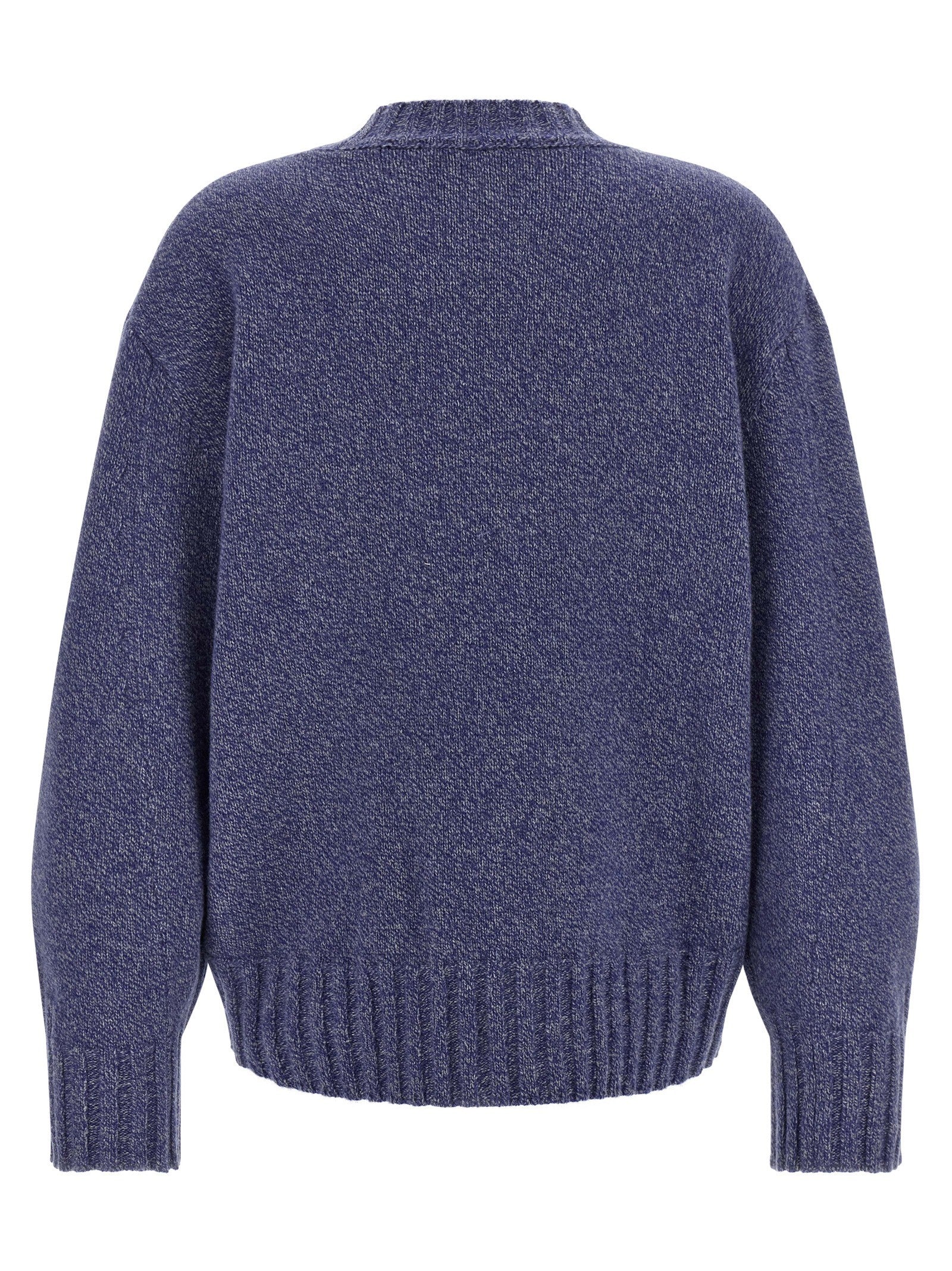 The Attico Asymmetrical Hem Sweater Blue