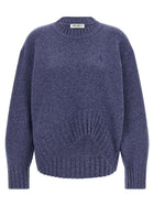 The Attico Asymmetrical Hem Sweater Blue