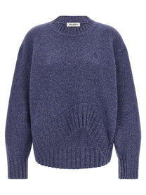 The Attico Asymmetrical Hem Sweater Blue