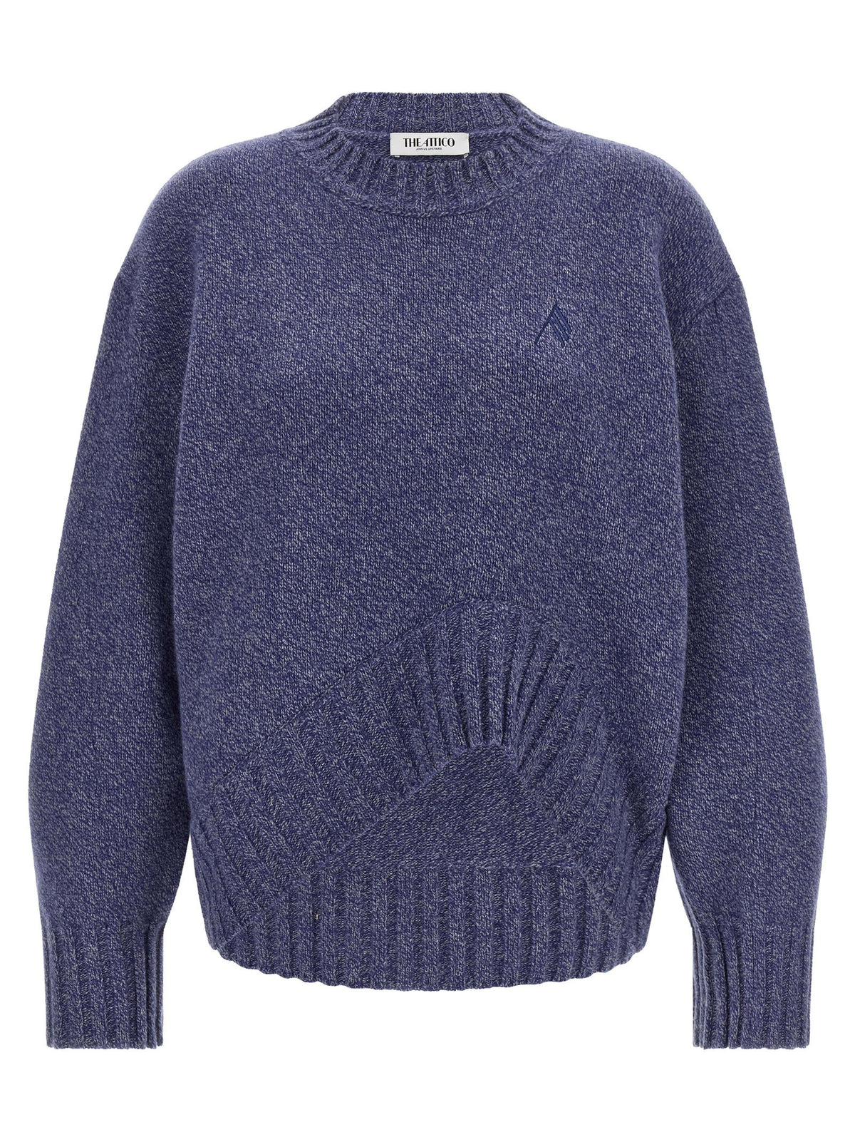 The Attico Asymmetrical Hem Sweater Blue