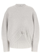 The Attico Asymmetrical Hem Sweater Grey