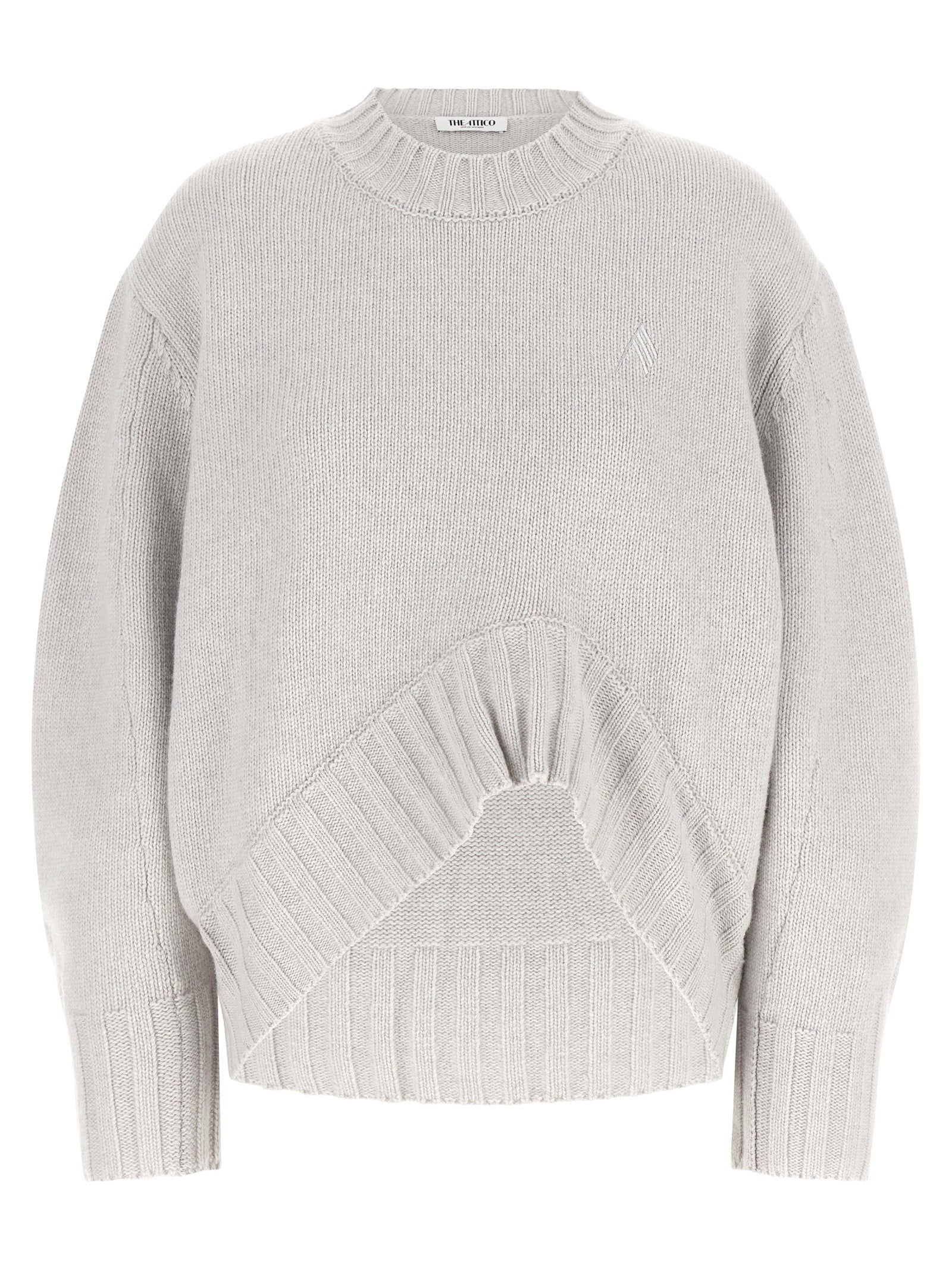 The Attico Asymmetrical Hem Sweater Grey