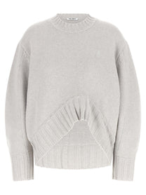 The Attico Asymmetrical Hem Sweater Grey