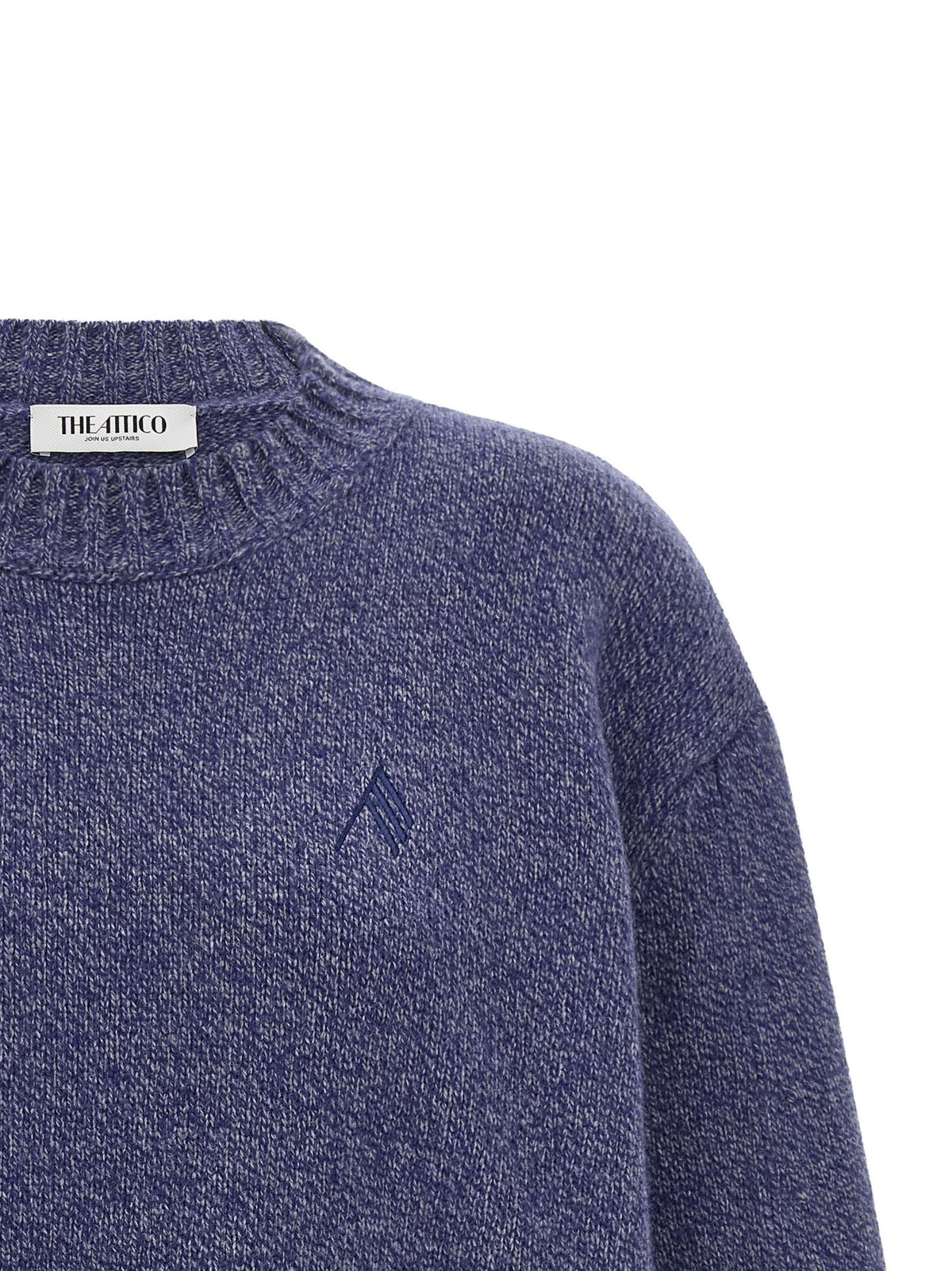 The Attico Asymmetrical Hem Sweater Blue, view 3
