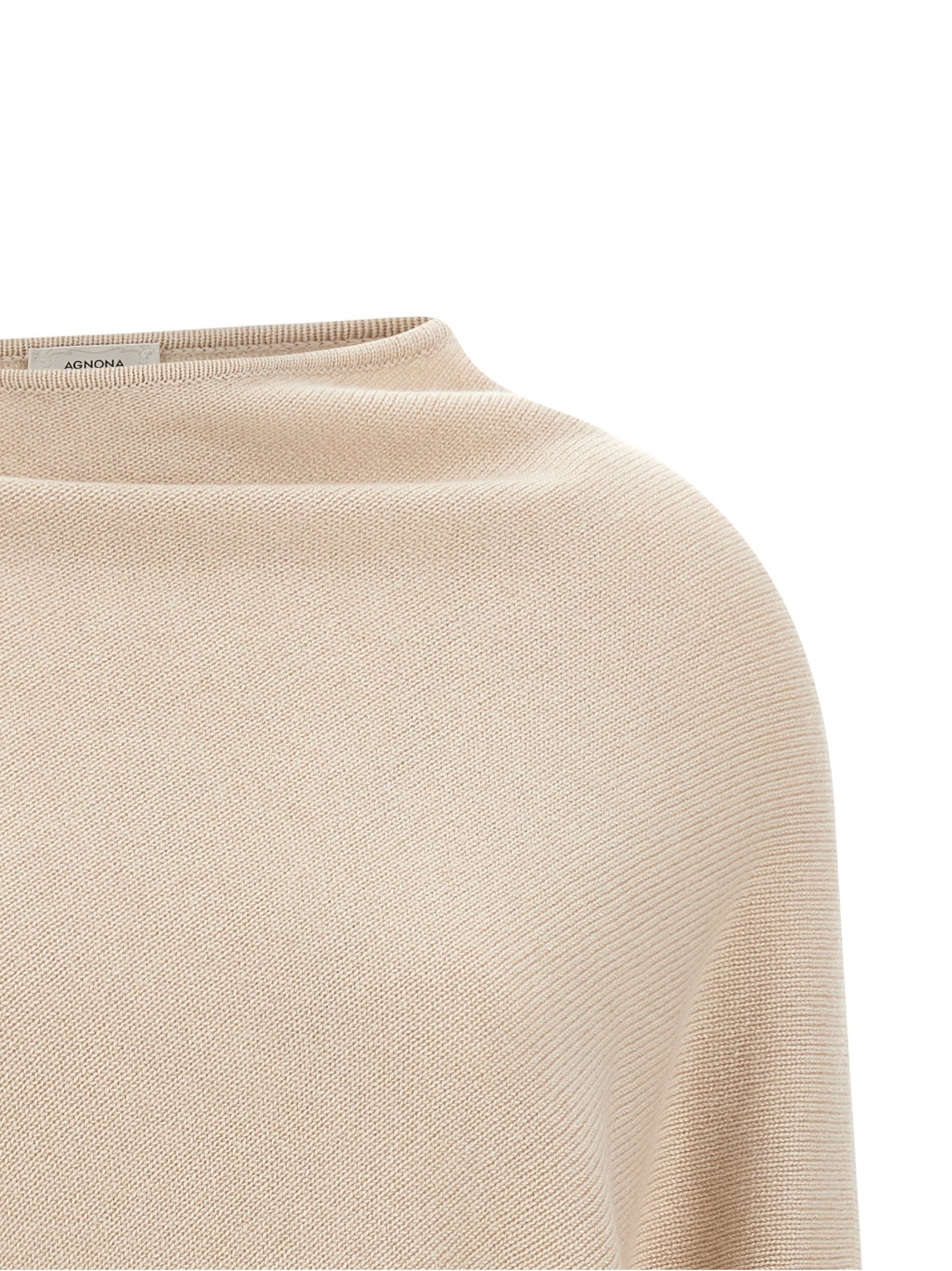 Agnona Asymmetrical Mesh Beige