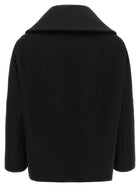 Balenciaga Asymmetrical Neck Caban Black, view 2