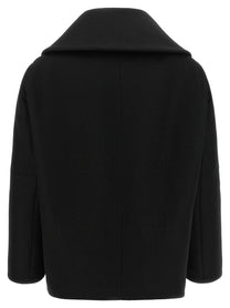 Balenciaga Asymmetrical Neck Caban Black