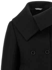 Balenciaga Asymmetrical Neck Caban Black