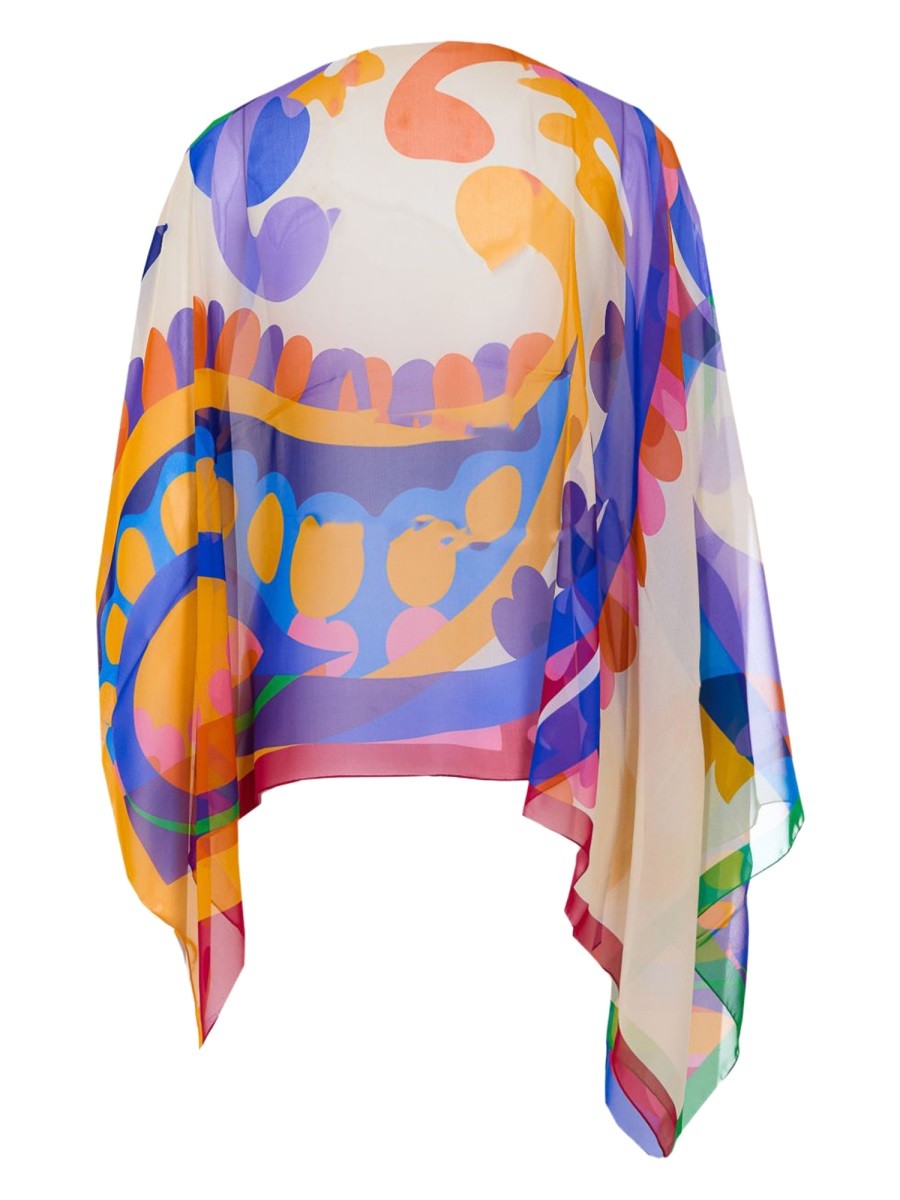 ETRO Women's Asymmetrical Paisley Print Poncho Multicolor