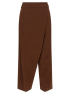 Alberto Biani Asymmetrical Panel Pants Brown