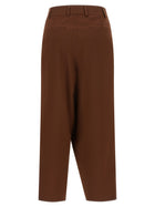 Alberto Biani Asymmetrical Panel Pants Brown, view 2
