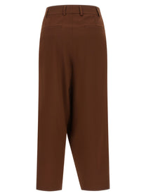 Alberto Biani Asymmetrical Panel Pants Brown, view 2