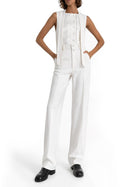 Lemaire Women's Asymmetrical Ribbed Top White