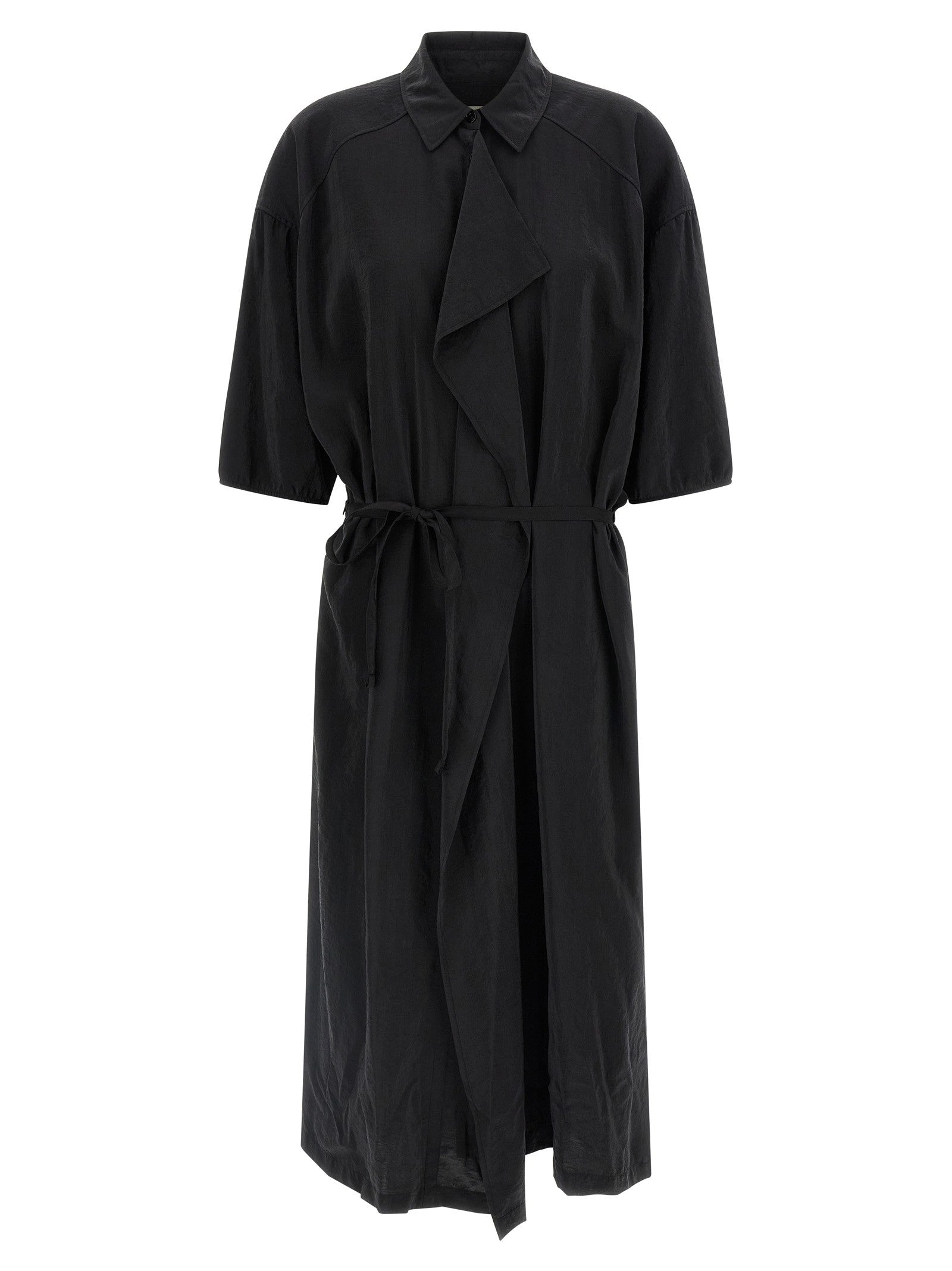 Lemaire Asymmetrical Shirt Dress Dress Black