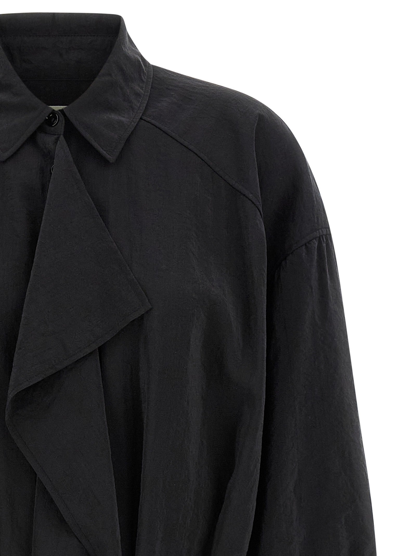 Lemaire Asymmetrical Shirt Dress Dress Black