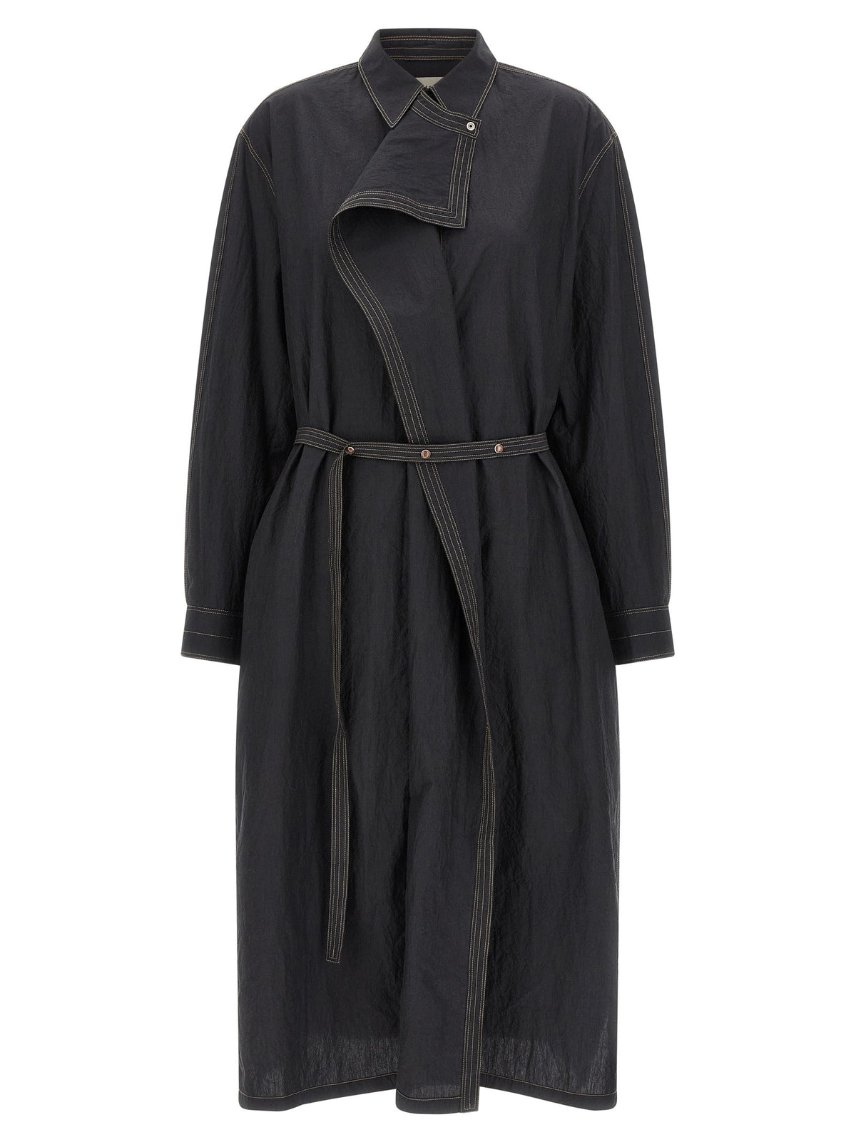 Lemaire Asymmetrical Shirt Dress Grey