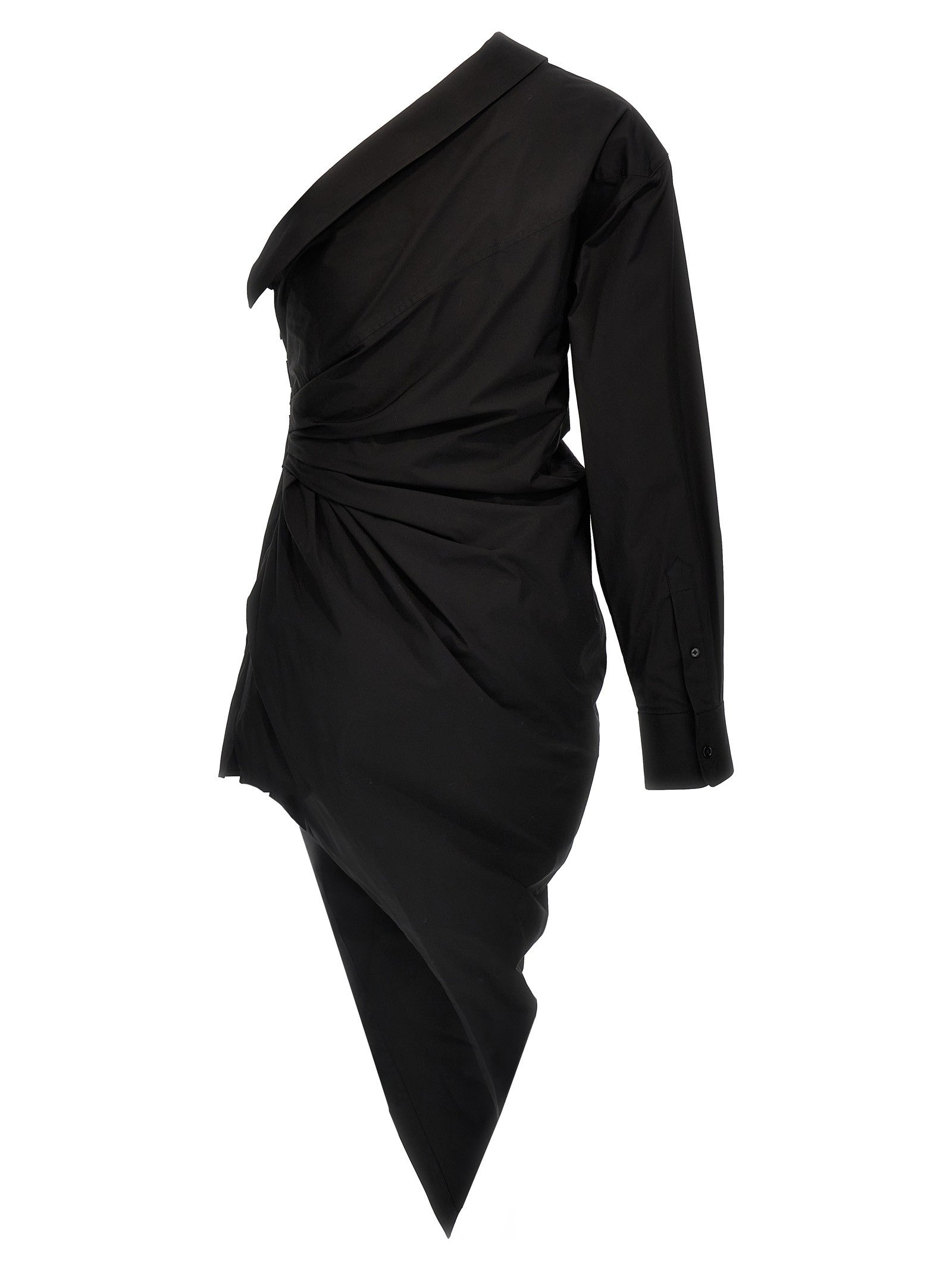 alexanderwang Asymmetrical Shirt Dress Black