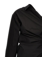 alexanderwang Asymmetrical Shirt Dress Black, view 4