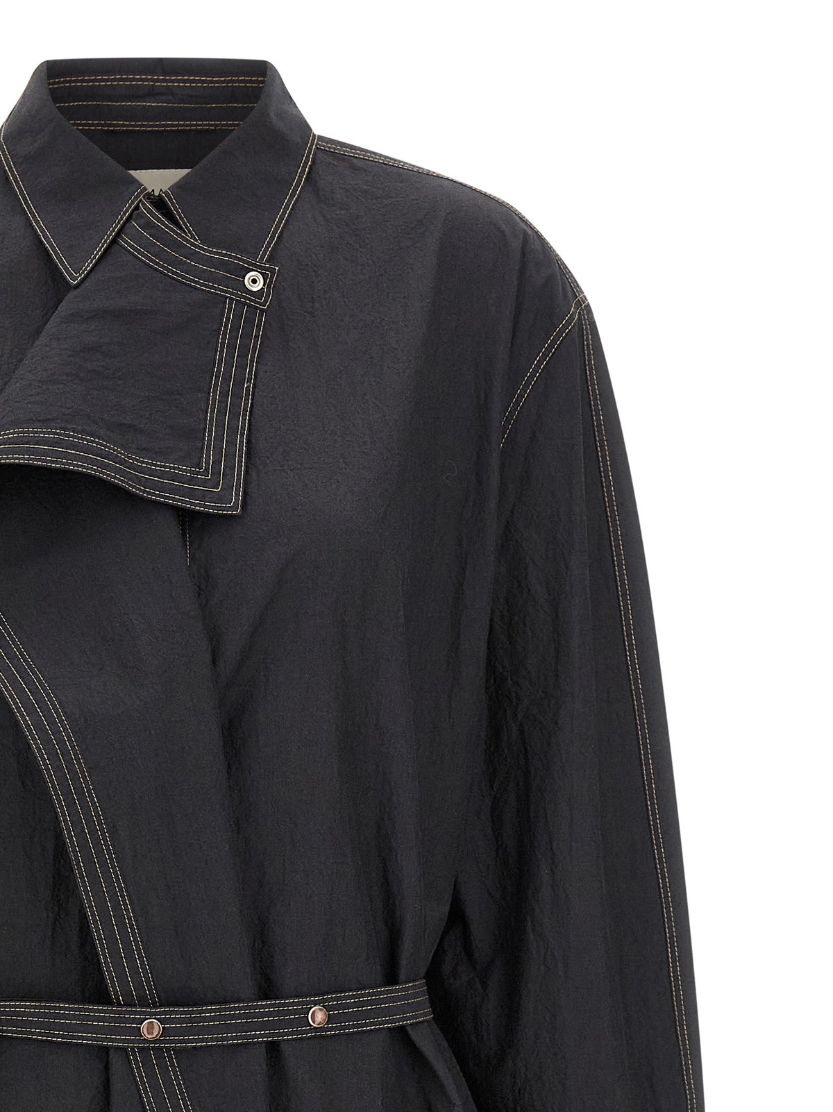Lemaire Asymmetrical Shirt Dress Grey, view 4
