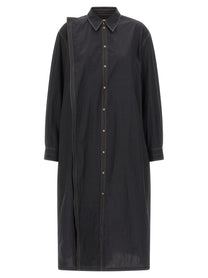 Lemaire Asymmetrical Shirt Dress Grey, view 2