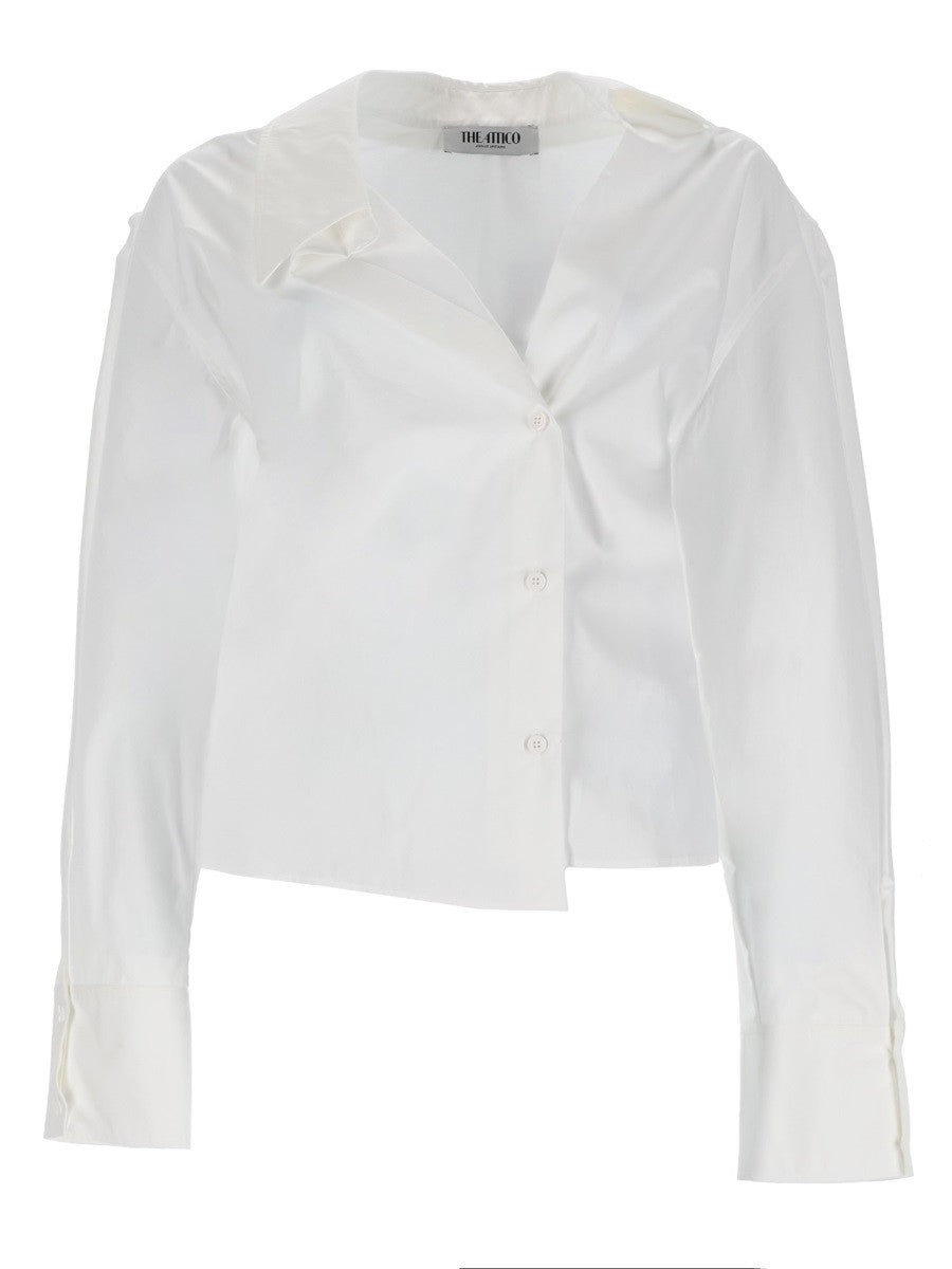 The Attico Women's Asymmetrical Shirt White