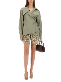 Dries Van Noten Women's Asymmetrical Shirt Green