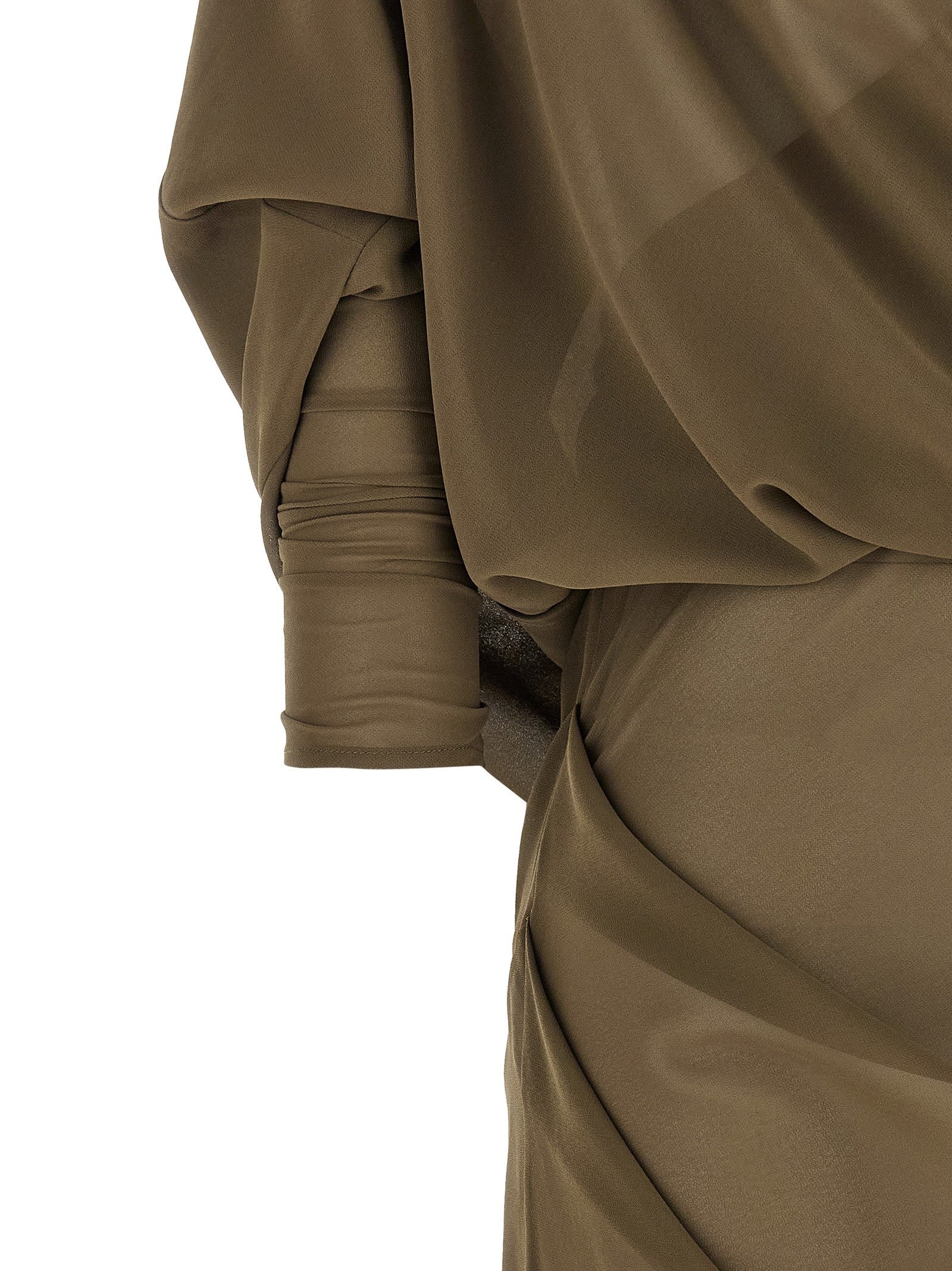 Entire Studios Asymmetrical Skirt Dress Green
