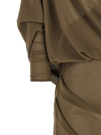 Entire Studios Asymmetrical Skirt Dress Green