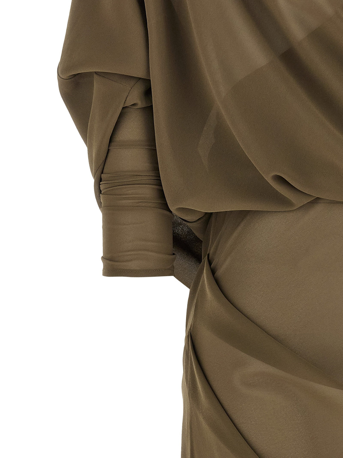 Entire Studios Asymmetrical Skirt Dress Green, view 4