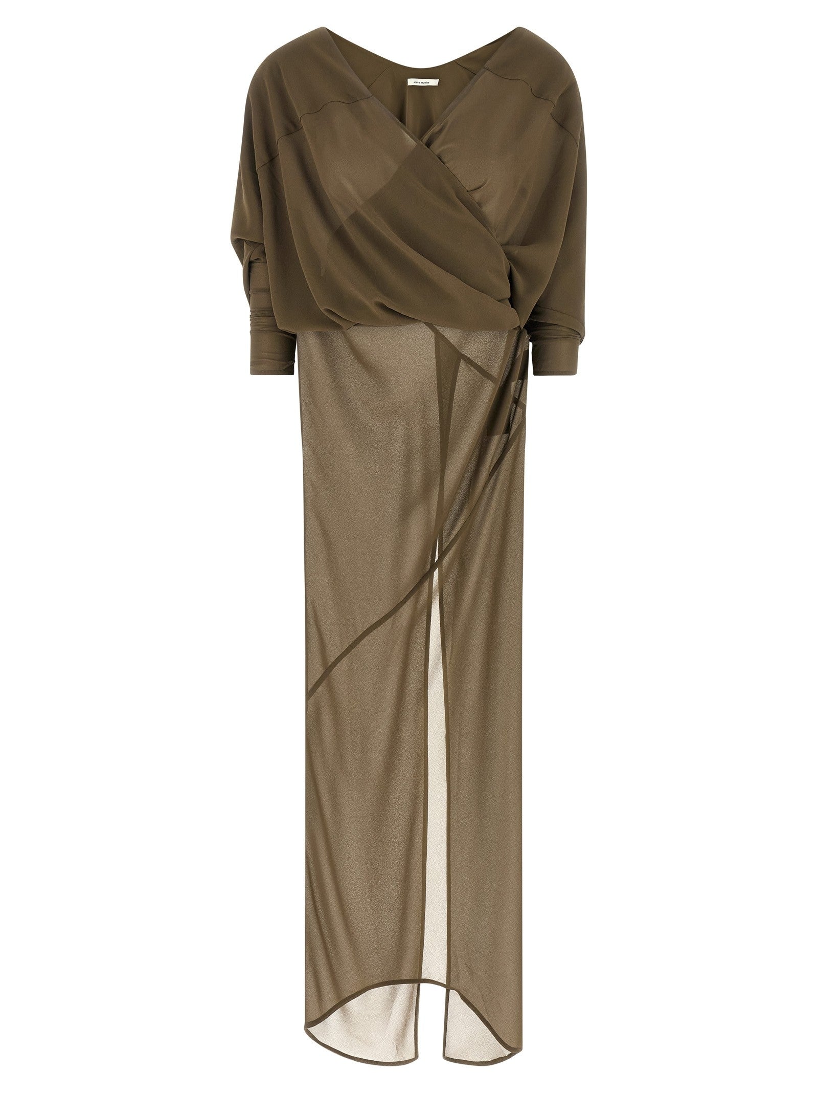 Entire Studios Asymmetrical Skirt Dress Green