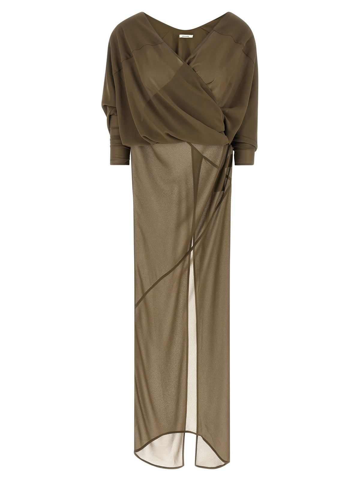 Entire Studios Asymmetrical Skirt Dress Green