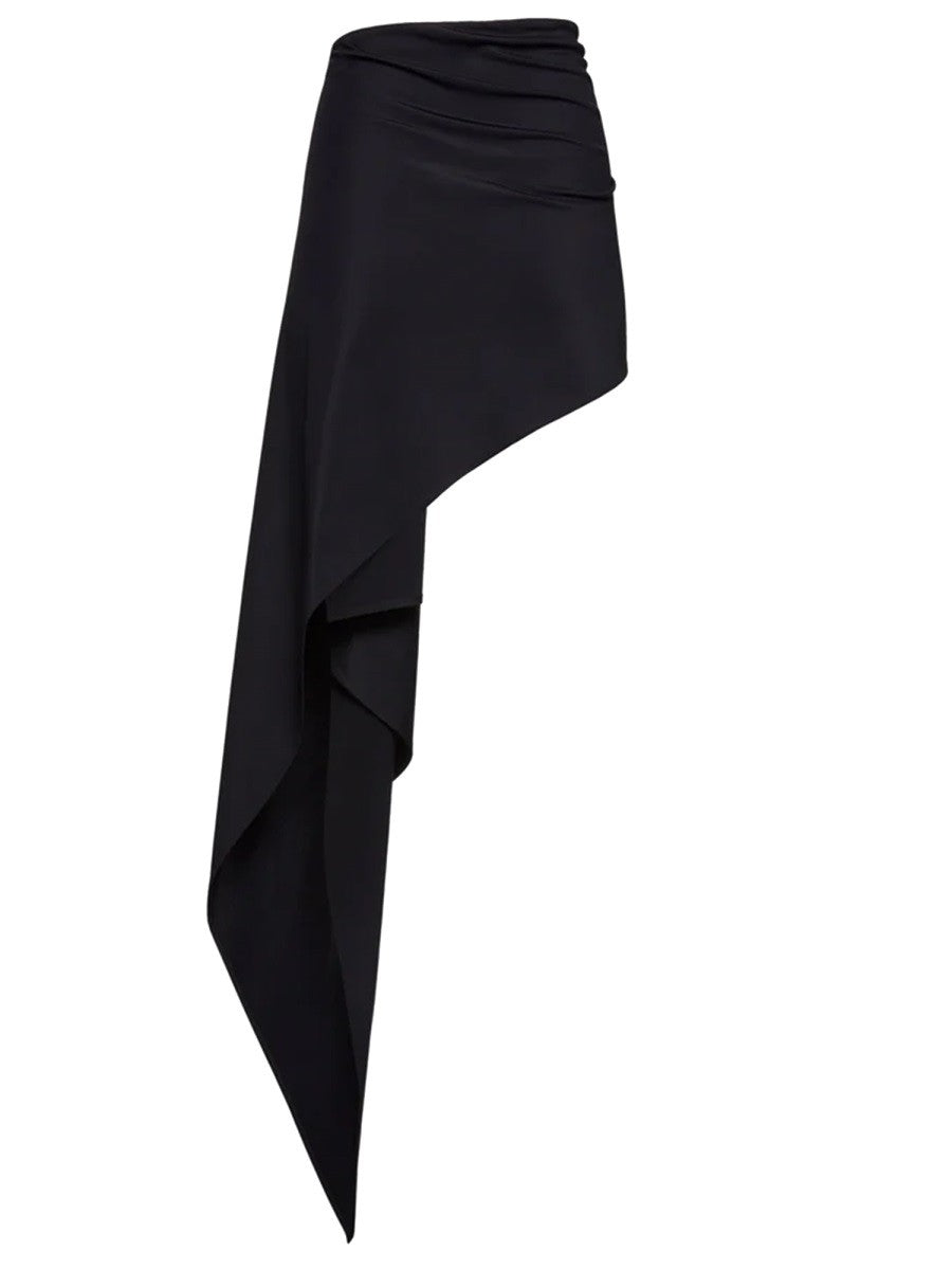 Magda Butrym Women's Asymmetrical Skirt Swim Black