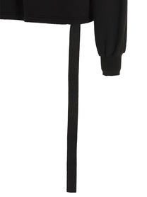 DRKSHDW Asymmetrical Stitching Hoodie Black