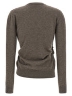 Rohe Asymmetrical Twisted Ballet Cardigan Brown