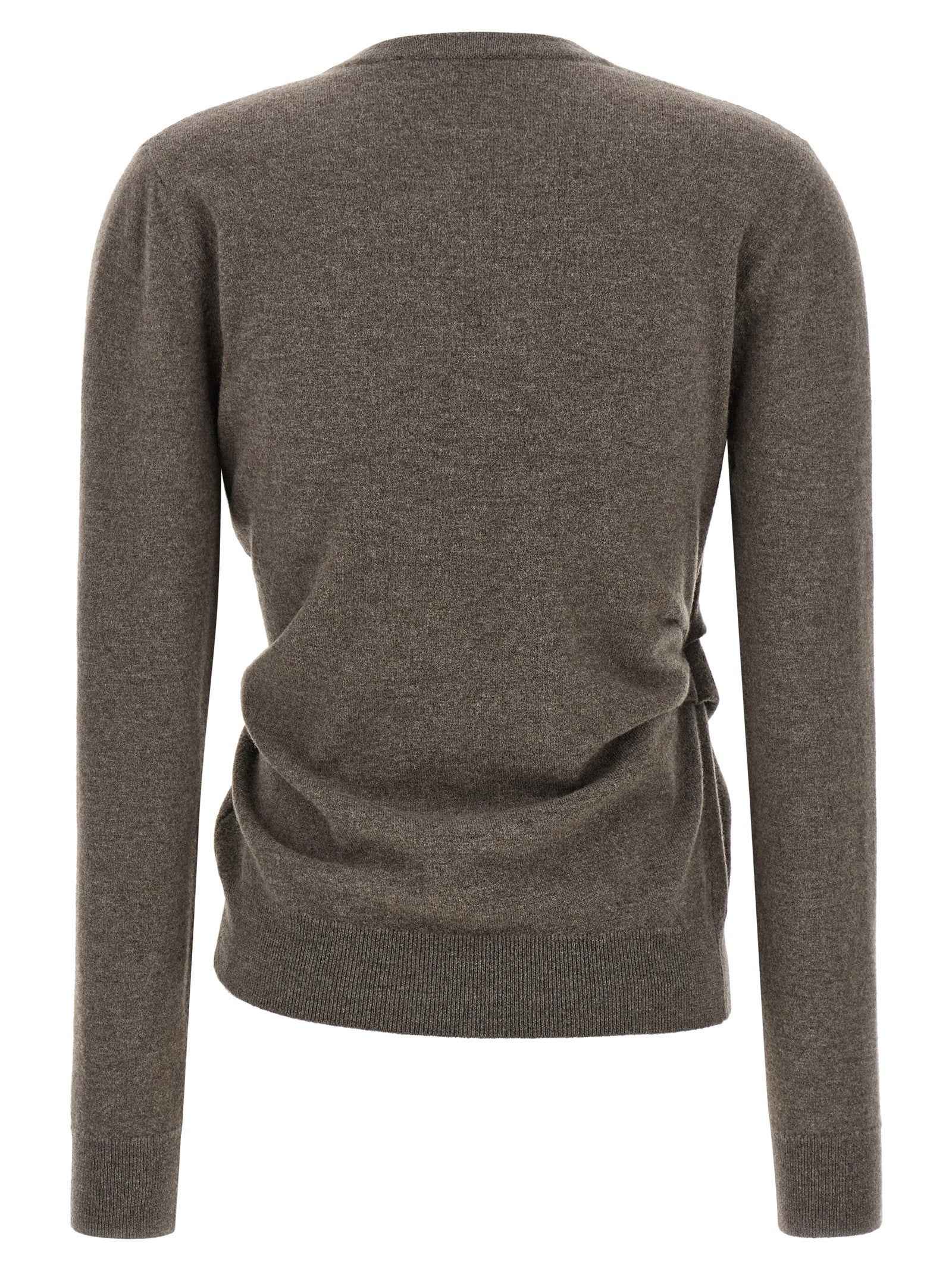 Rohe Asymmetrical Twisted Ballet Cardigan Brown