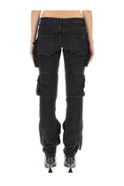 The Attico Women's Cargo Jeans Black, view 4