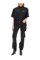 The Attico Women's Cargo Jeans Black, view 2