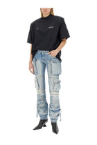 The Attico Women's Cargo Jeans Blue, view 2