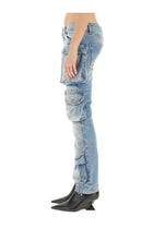 The Attico Women's Cargo Jeans Blue, view 3