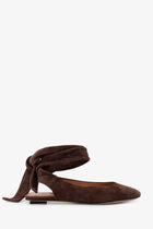 The Attico Women's Cloe Suede Ballerinas Brown