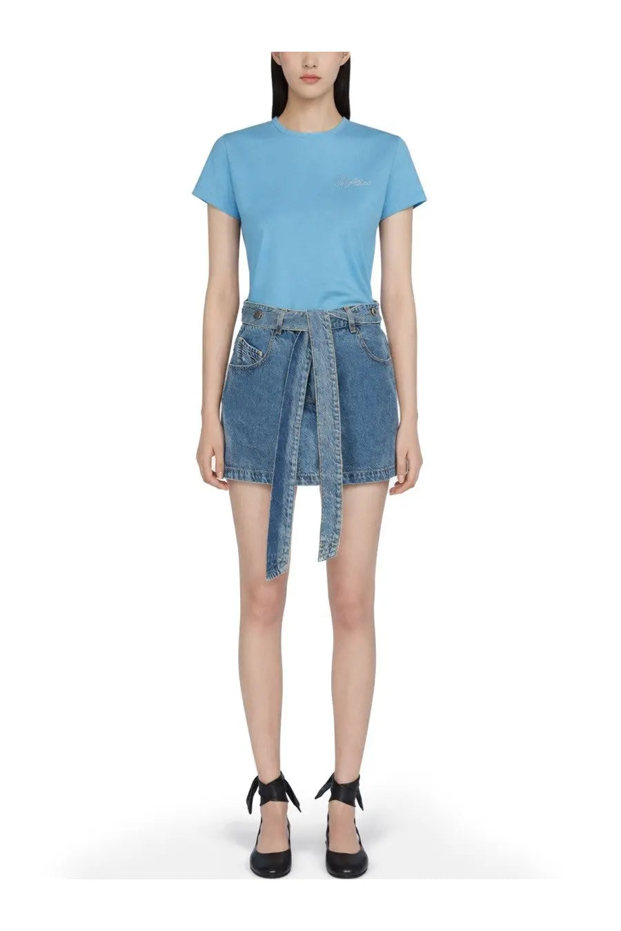 The Attico Women's Denim Skirt Blue, view 2