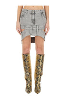 The Attico Women's Denim Skirt Grey