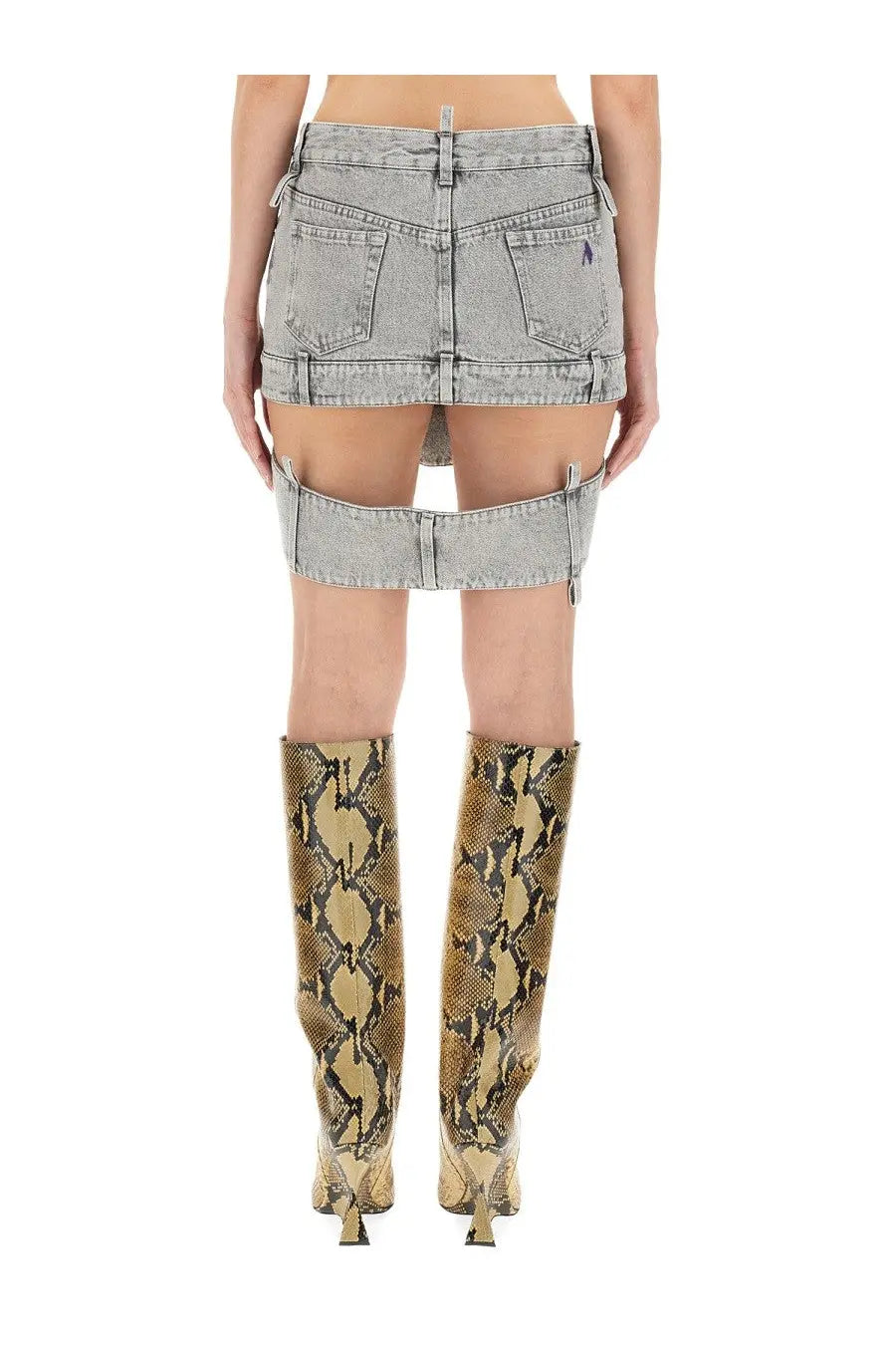 The Attico Women's Denim Skirt Grey, view 4